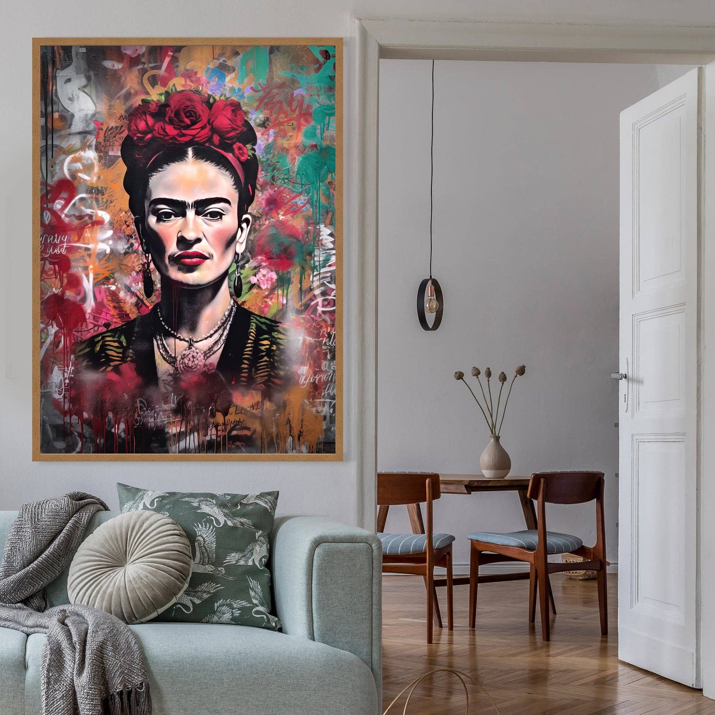 Frida Kahlo Graffiti Plakat