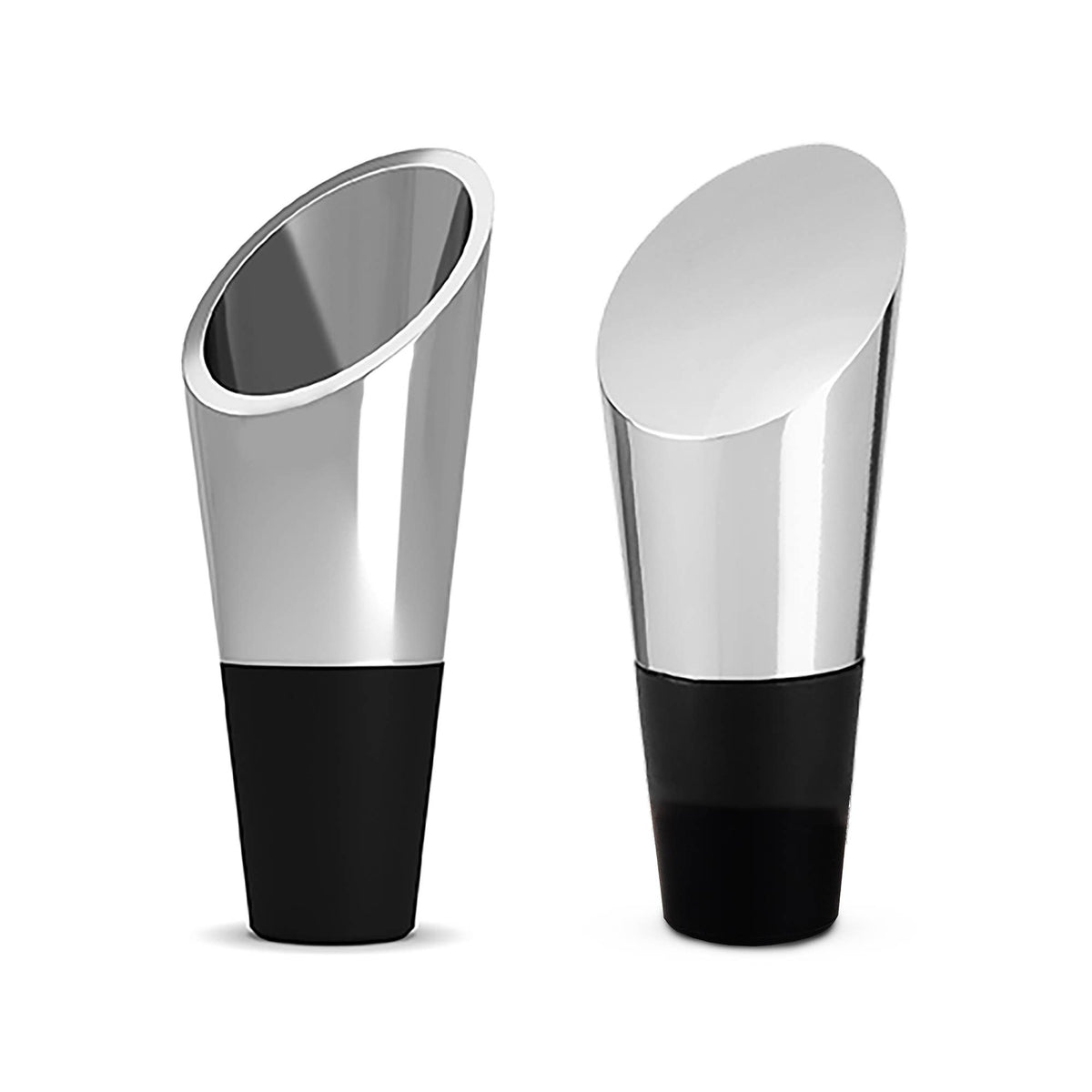 Wine Pourer and Stopper Duo Sølv