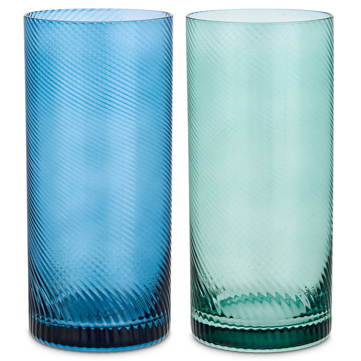 Twist Highball Tumblers Blue