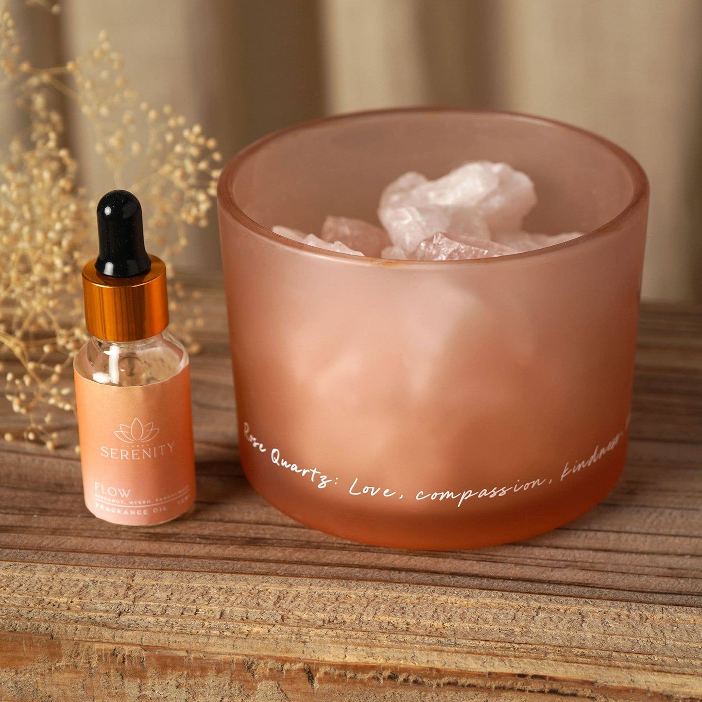 Rose Quartz Crystal Diffuser & Olje
