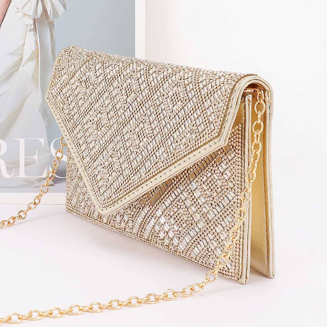 Rhinestone Envelope Clutch