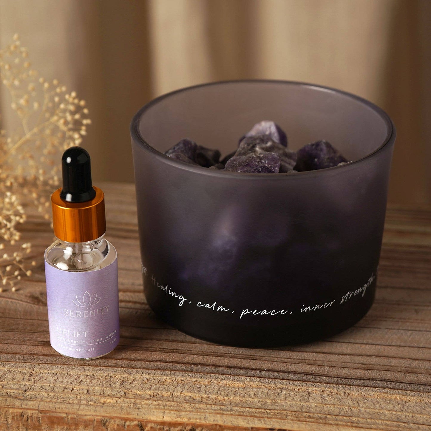 Serenity Amethyst Crystal Bowl Diffuser & Oil