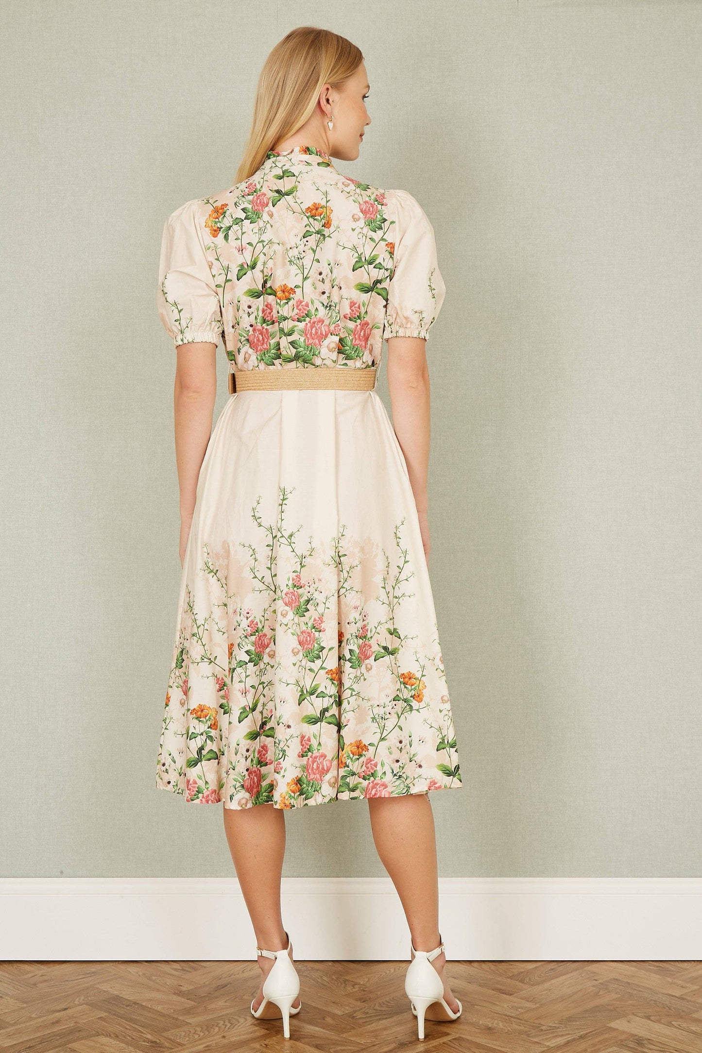Floral Midi Skjortekjole