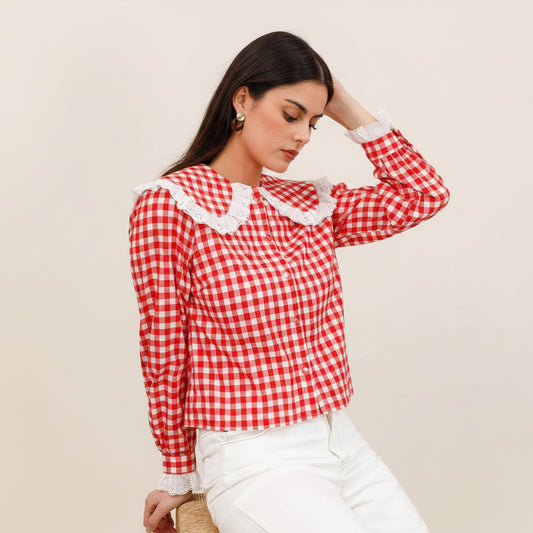 Gingham Bluse