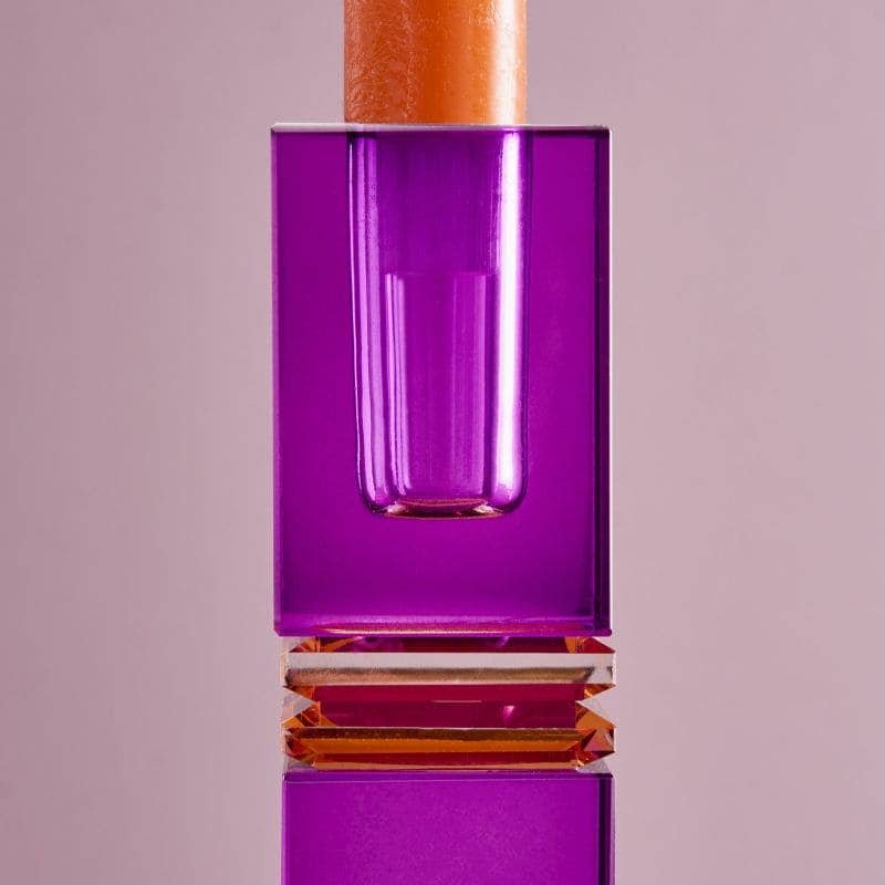 Fancy Crystal Lysholder Purple