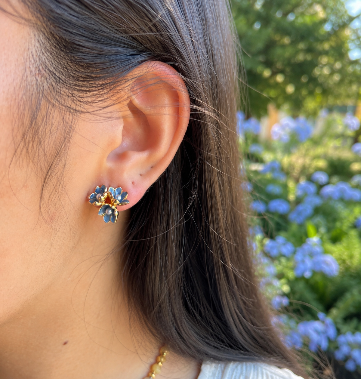 Bluebell Pearl Bloom Øredobber