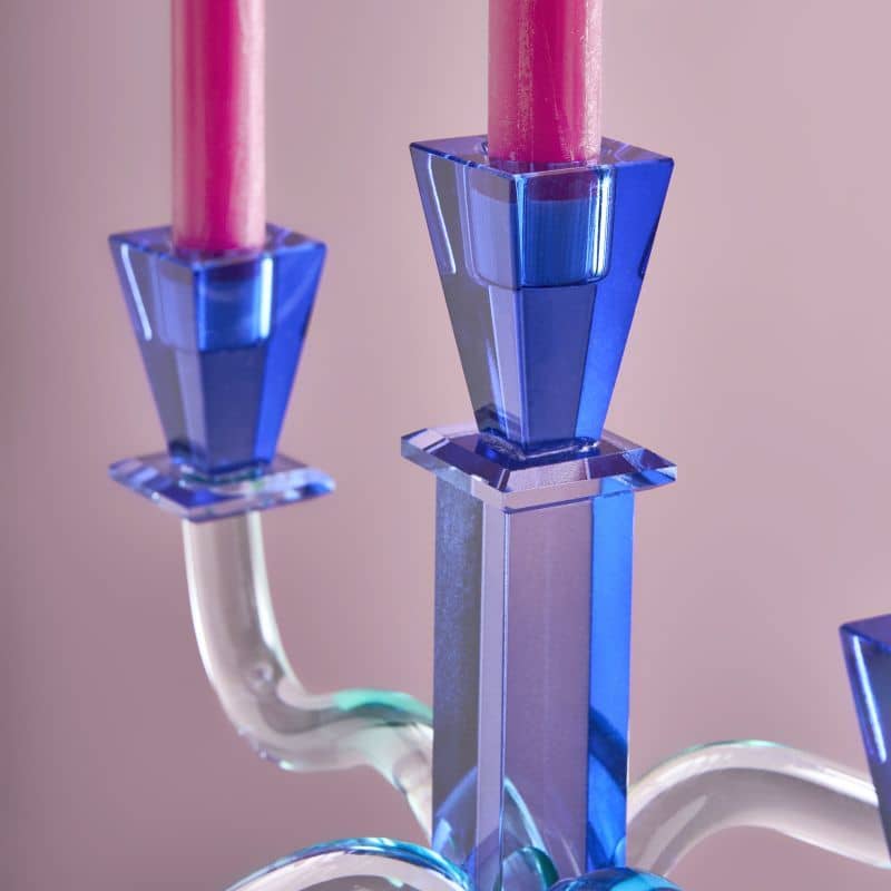 Fancy Crystal Candelabra Blue