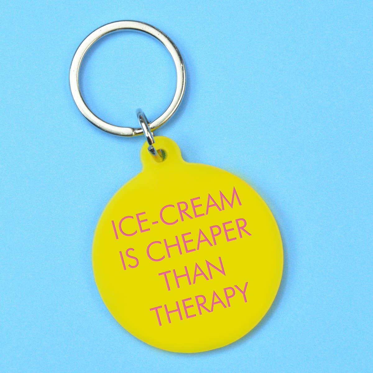 Ice-Cream is Cheaper than Therapy Nøkkelring