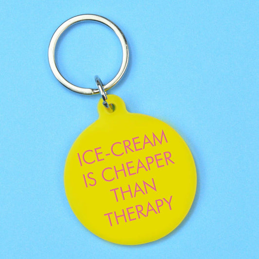 Ice-Cream is Cheaper than Therapy Nøkkelring