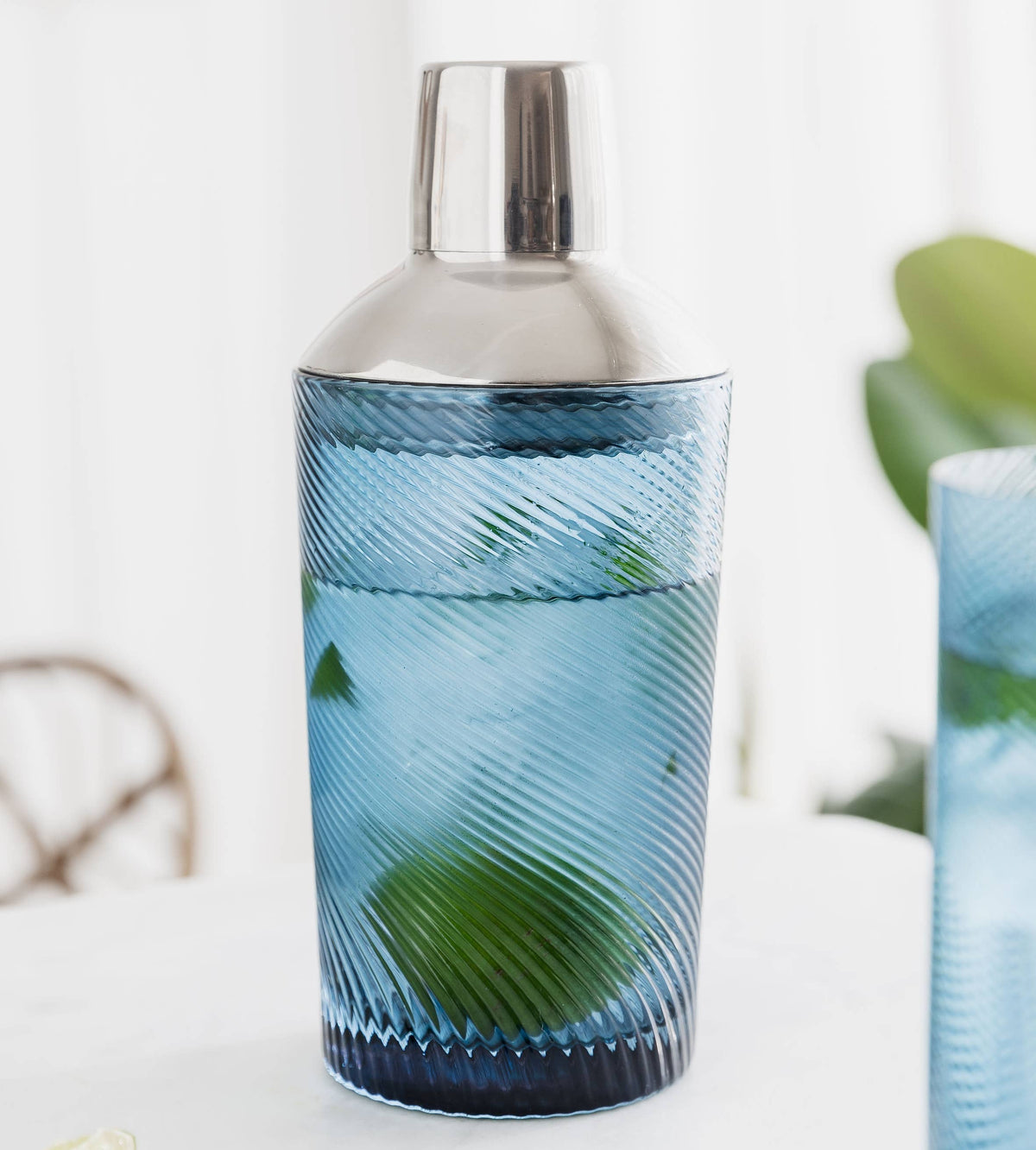 Blue Twist Cocktail Shaker