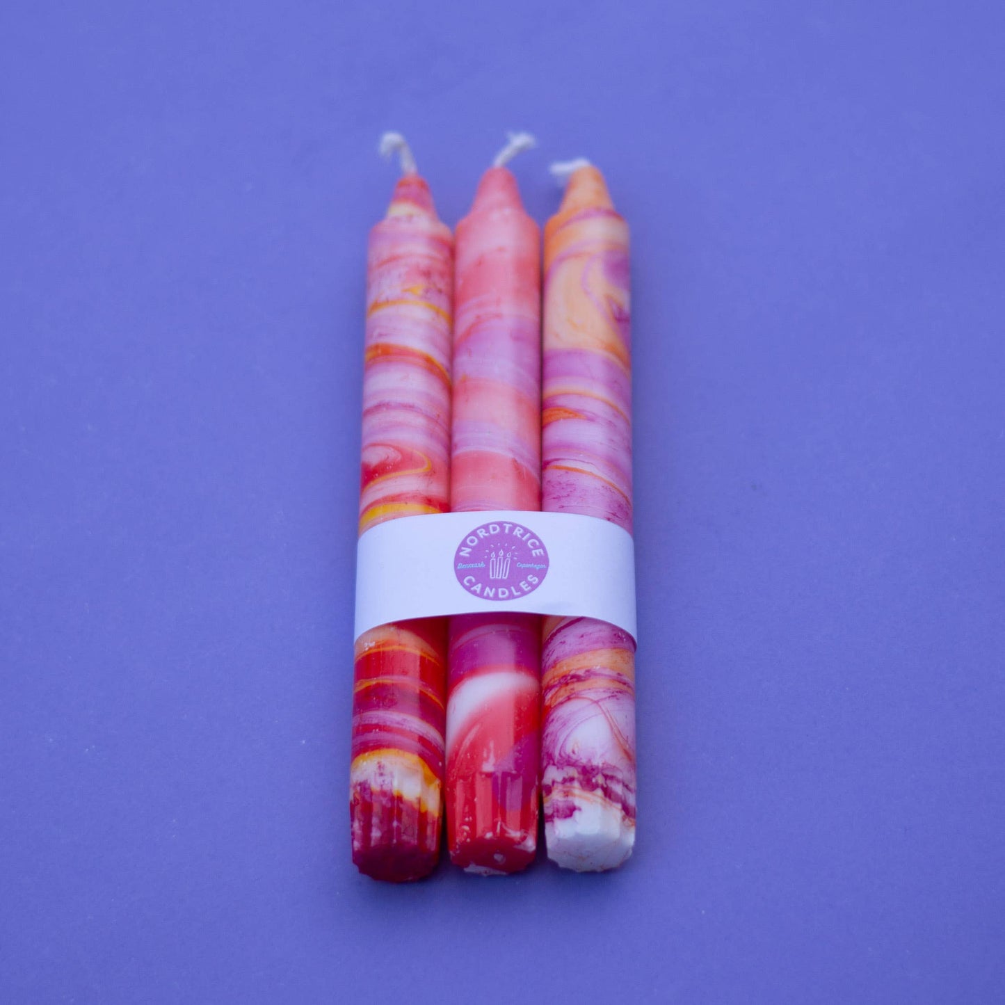 Red Marblemix Lys 3-pack