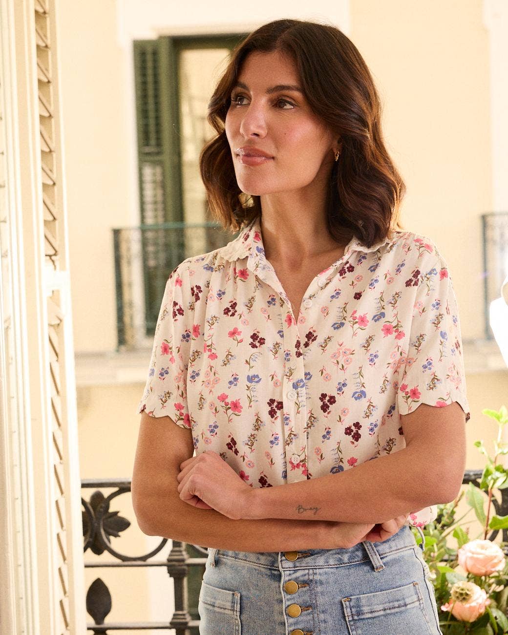 Odete Floral Bluse