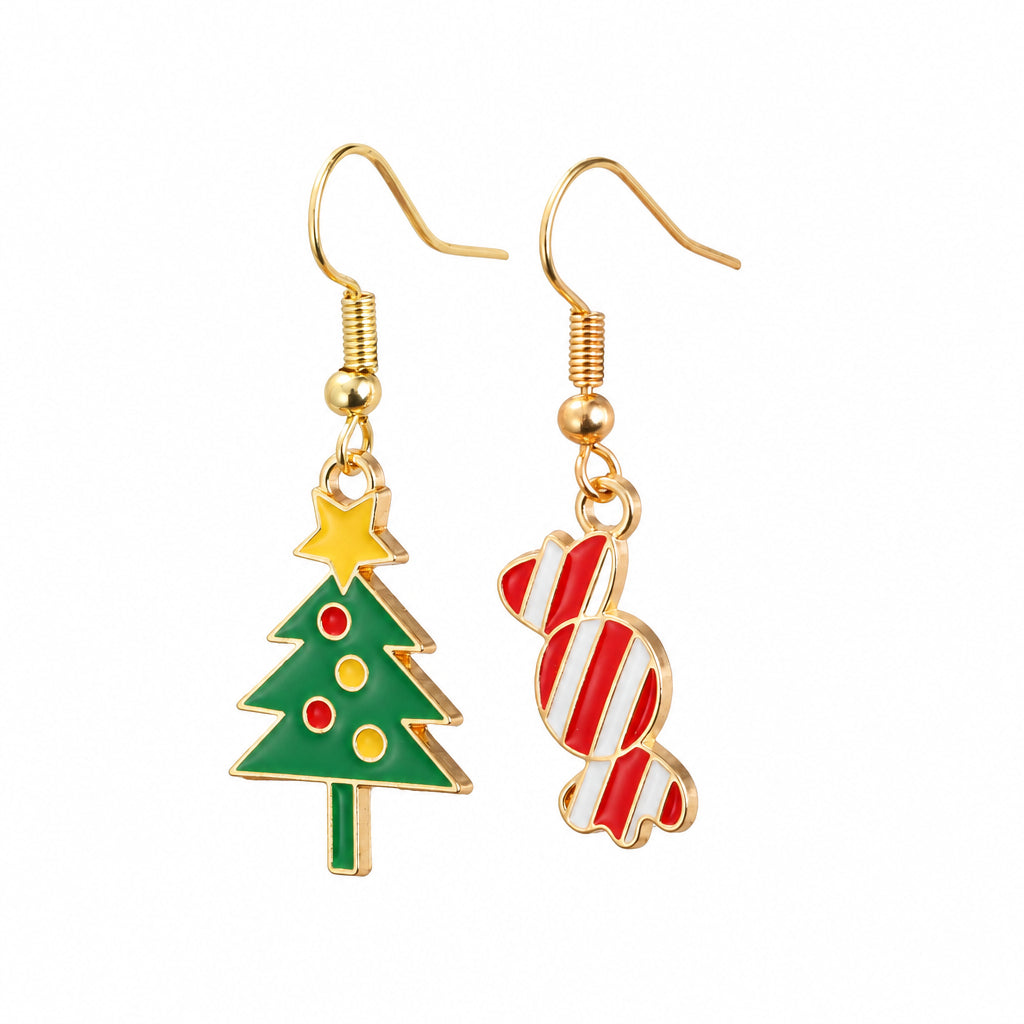 Candy and Xmas Tree Øreringer