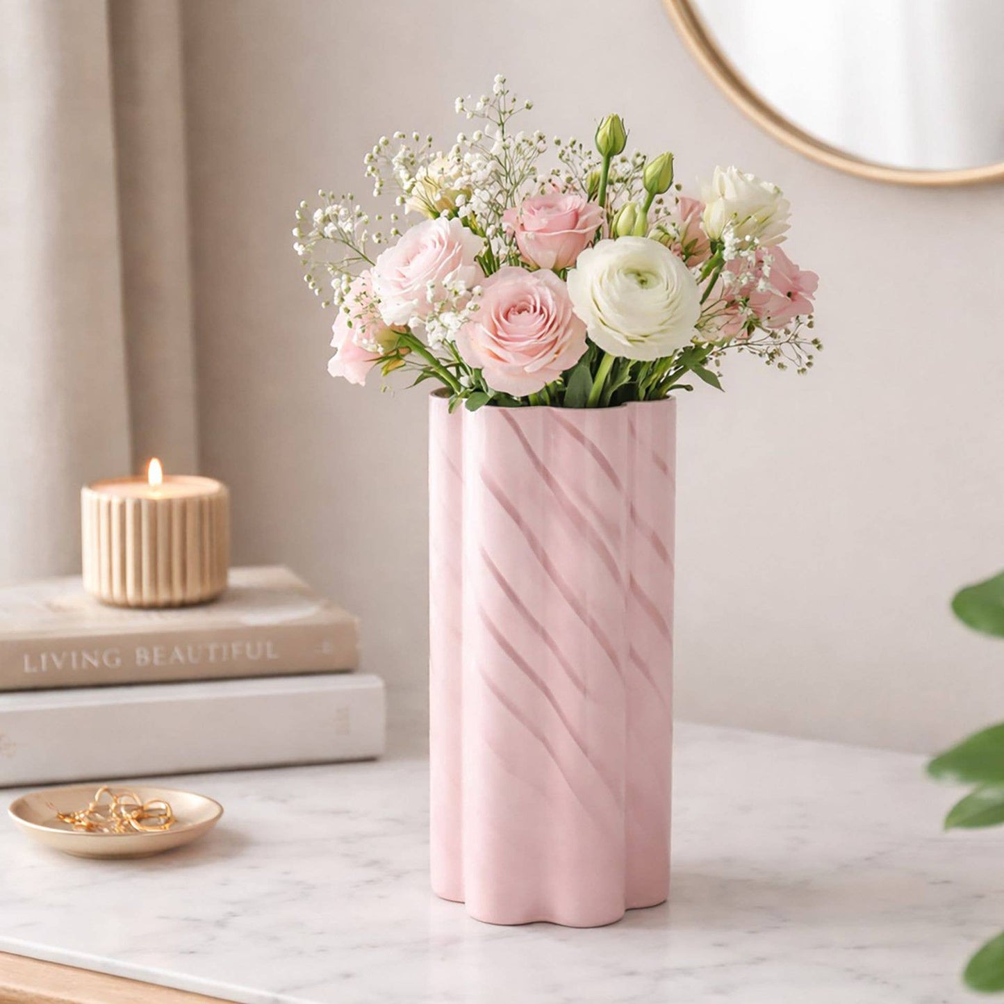 Pink Swirl Vase
