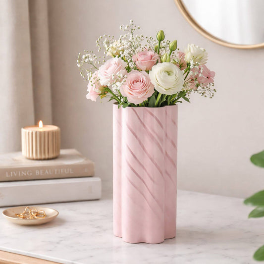 Pink Swirl Vase