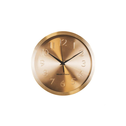 Veggklokke Gold Metal