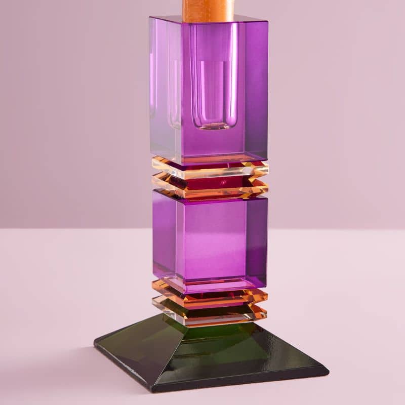 Fancy Crystal Lysholder Purple