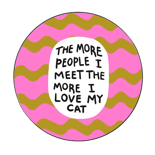I Love My Cat Klistremerke