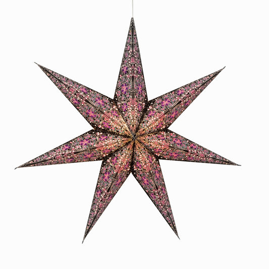 Adventsstjerne Cathedral Svart/Rosa 58 cm
