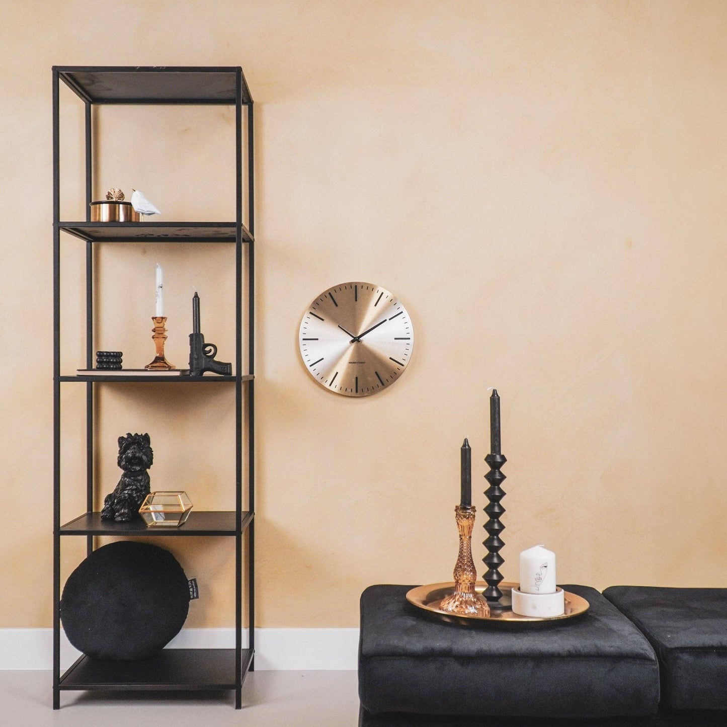Veggklokke Modern Stripe