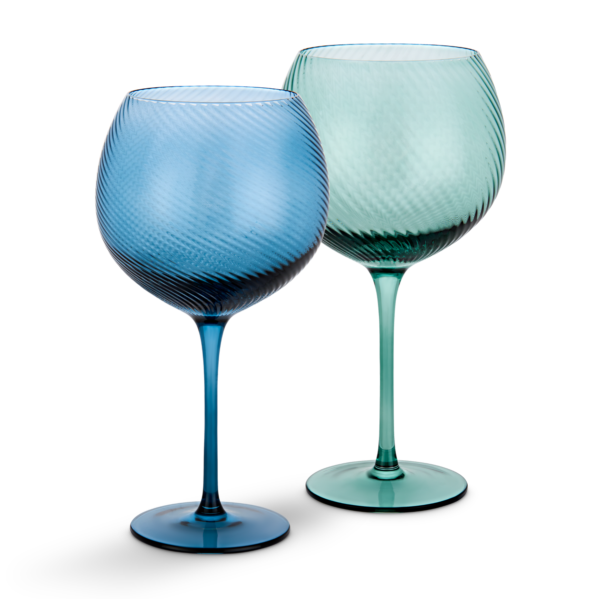 Twist Gin Glass Blue