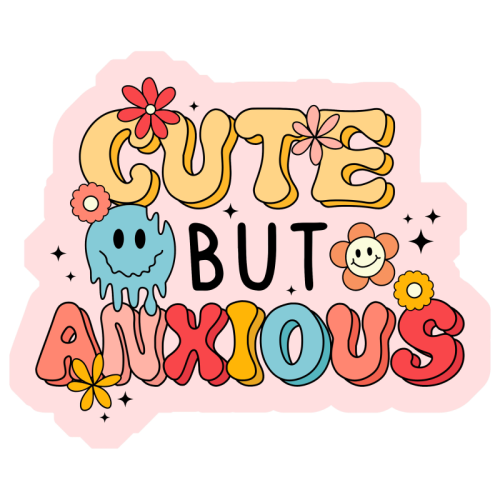 Cute But Anxious Klistremerke