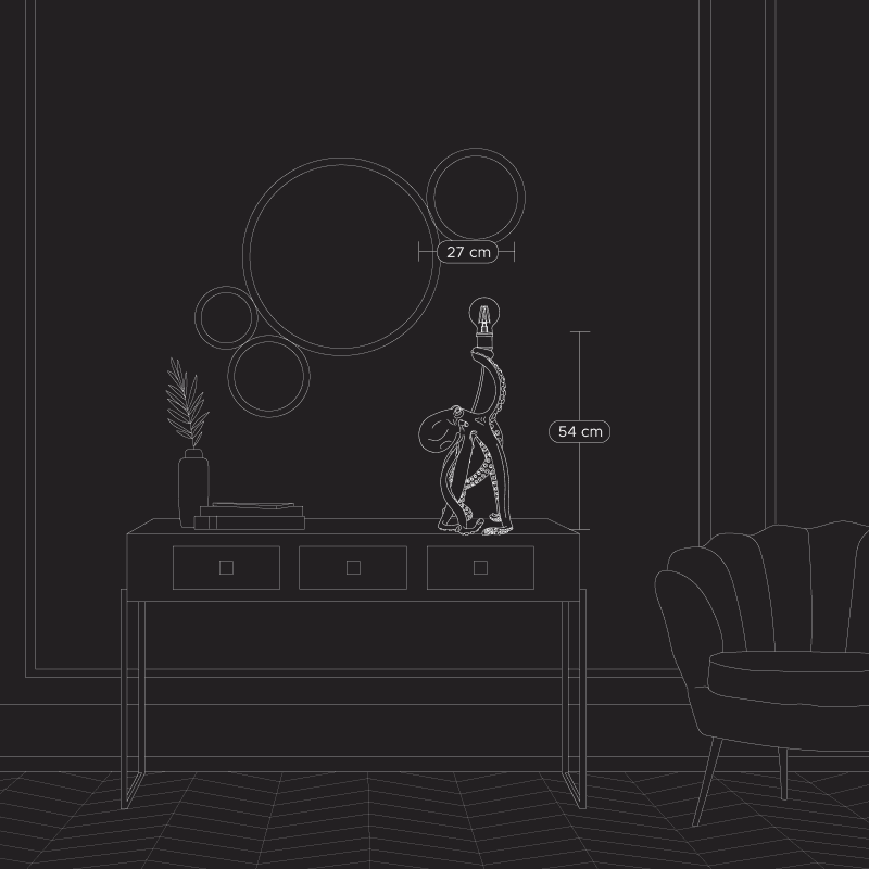 Otto Octopus Lampe Stor