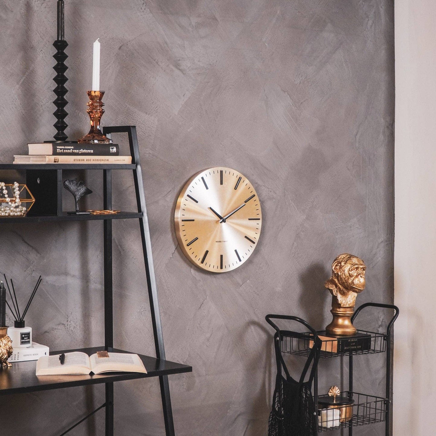 Veggklokke Modern Stripe