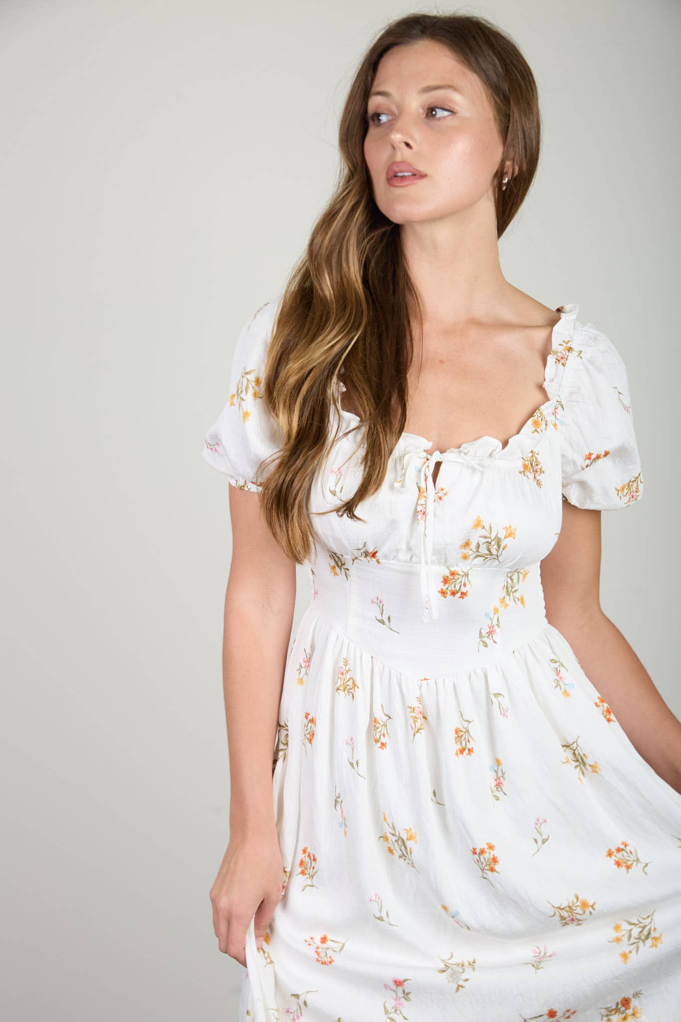 Falling Floral Midikjole