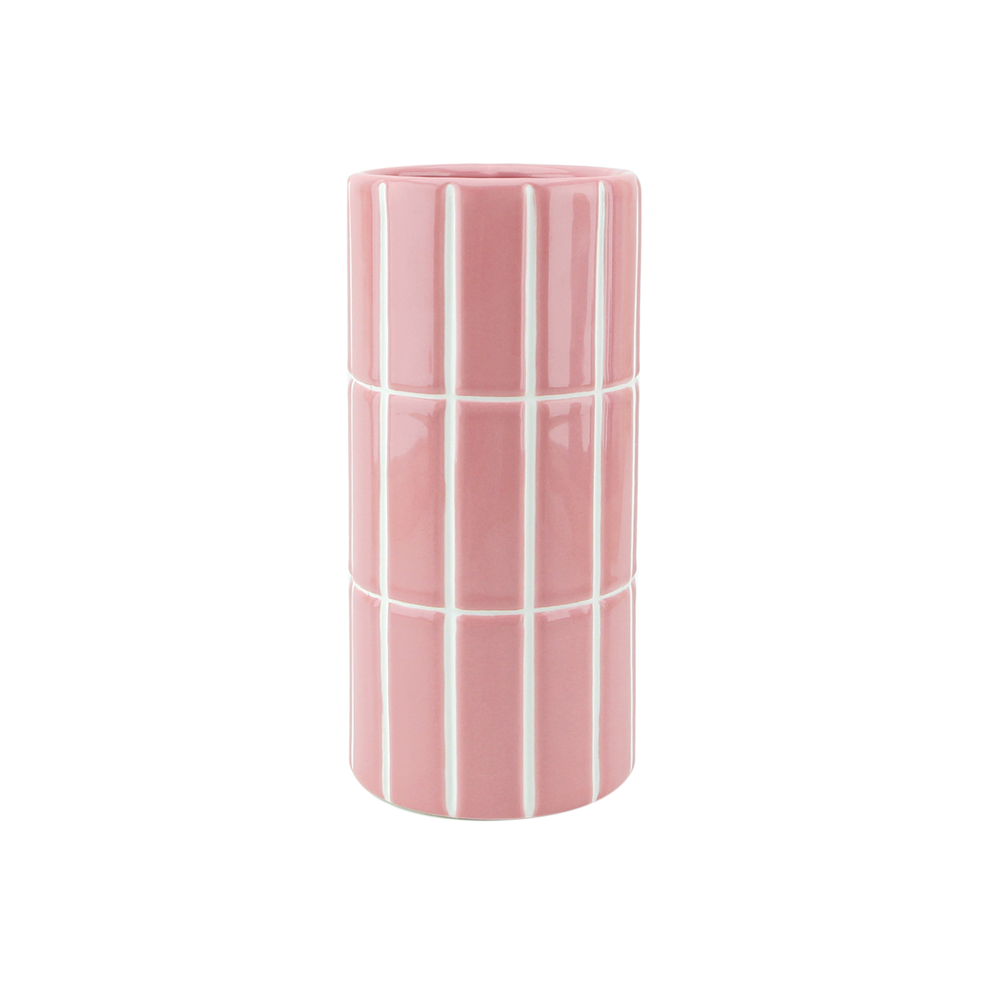 Pink tile vase