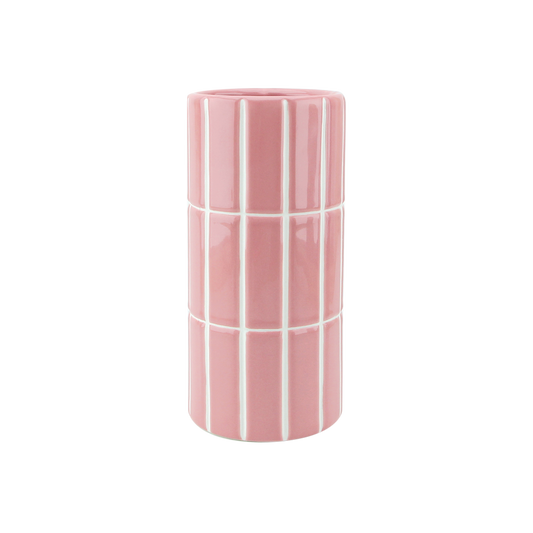 Pink tile vase