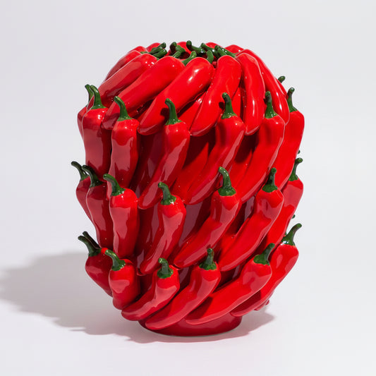 Multi Red Chilli Ceramic Vase