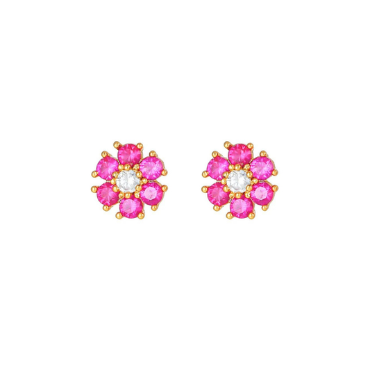 Diamond Flower Øredobber