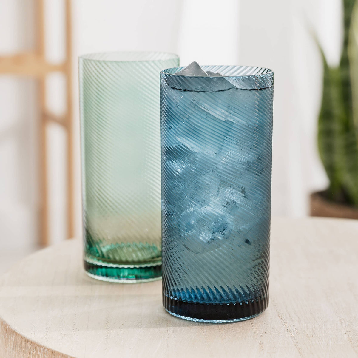 Twist Highball Tumblers Blue