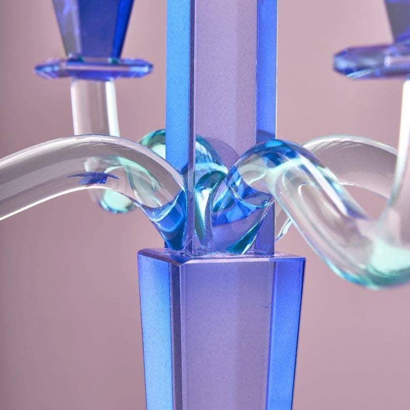 Fancy Crystal Candelabra Blue