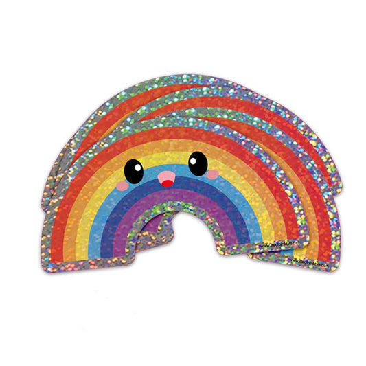 Glitter Rainbow Klistremerke