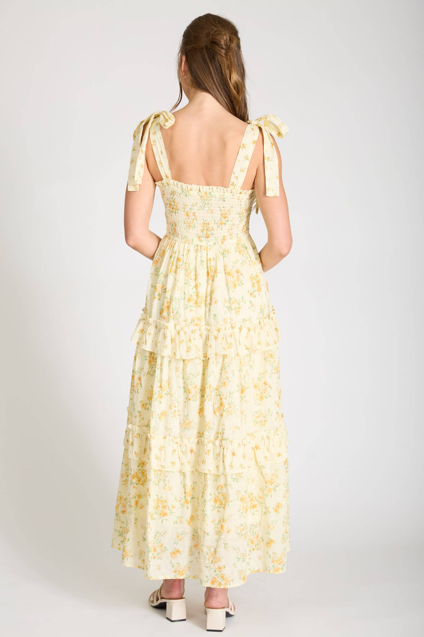 Sweetheart Smocked Midikjole