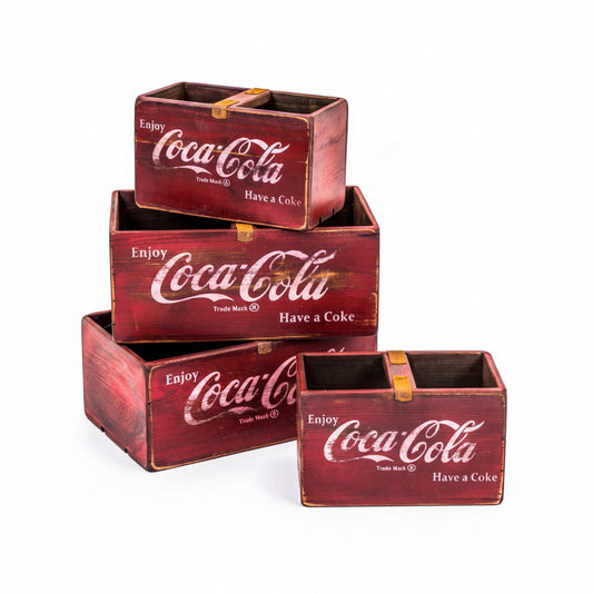 Antiqued Wooden Cola Boxes