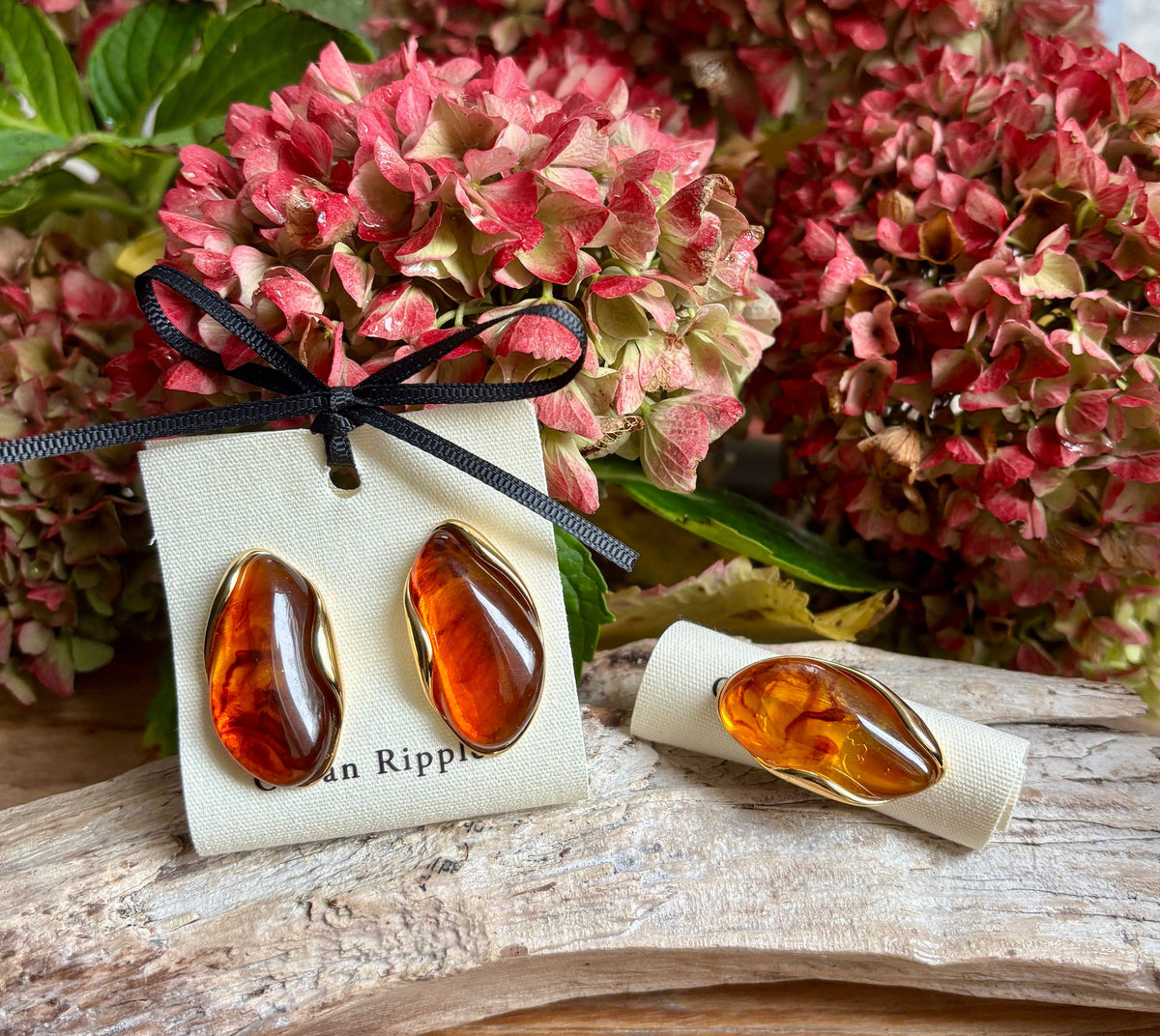 Resin Amber Ring