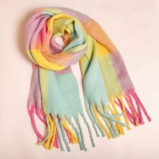 Pastel Check Skjerf