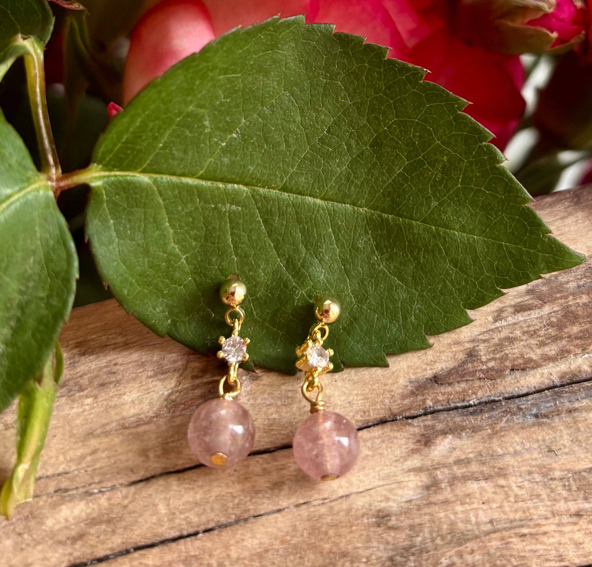 Strawberry Quartz Øredobber