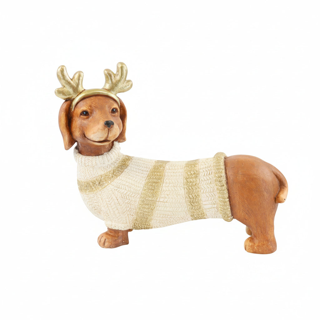 Festive Dachshund Figur