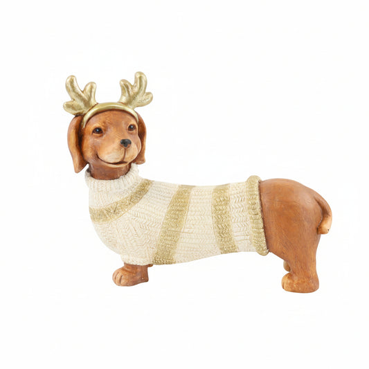 Festive Dachshund Figur