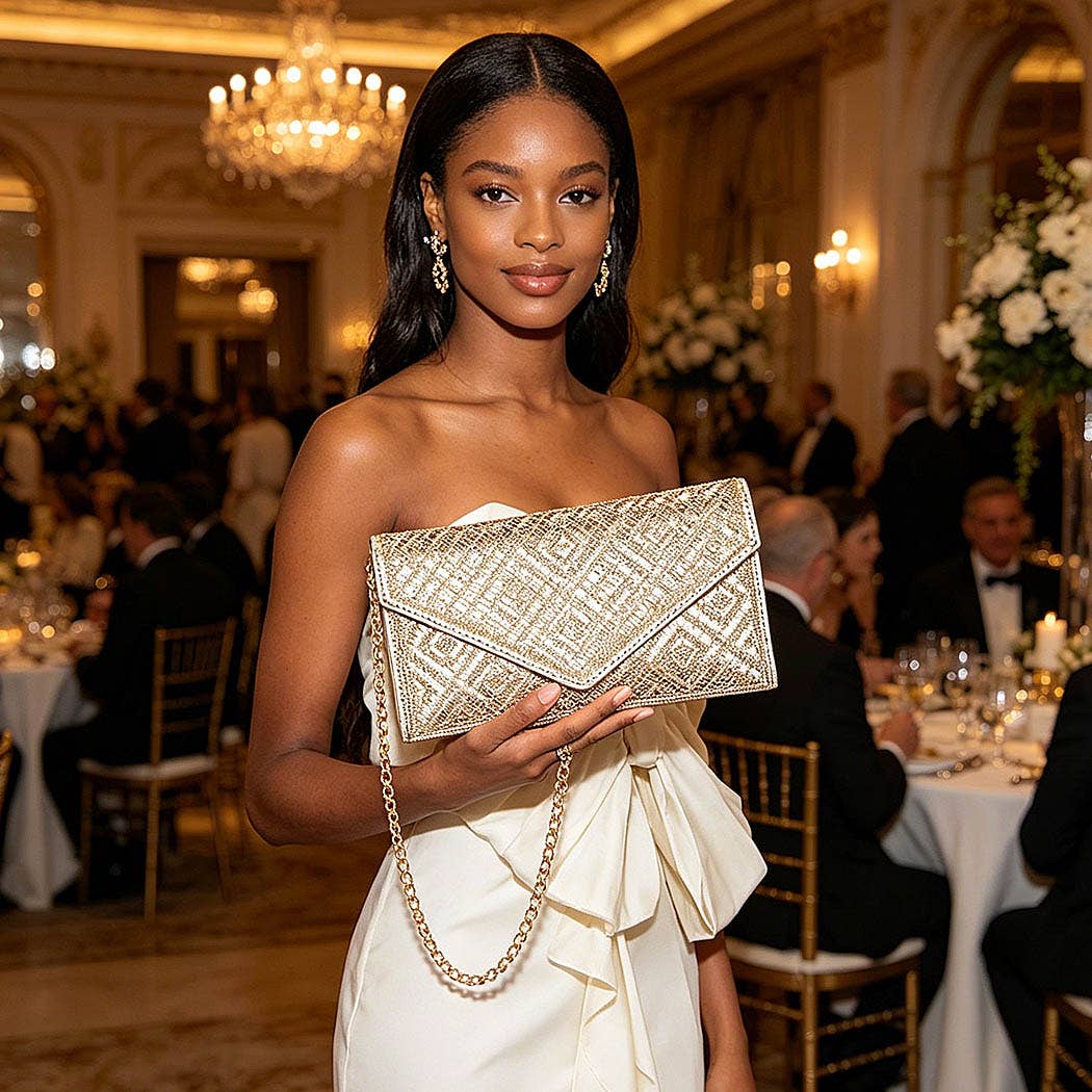 Rhinestone Envelope Clutch