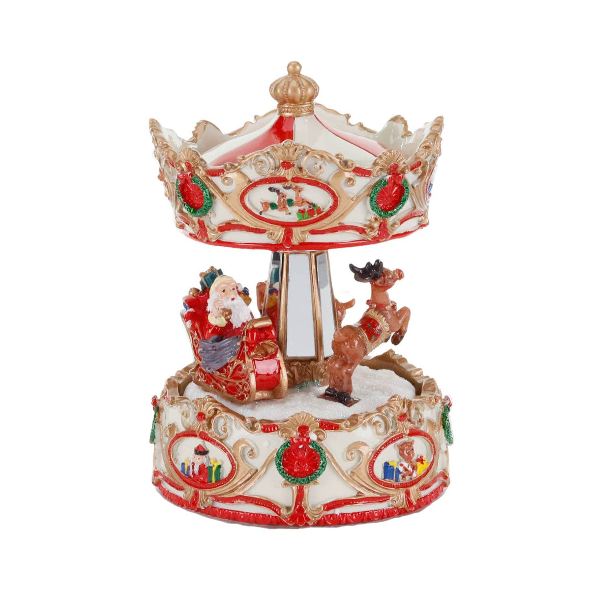 Xmas Sleigh Musical Carousel