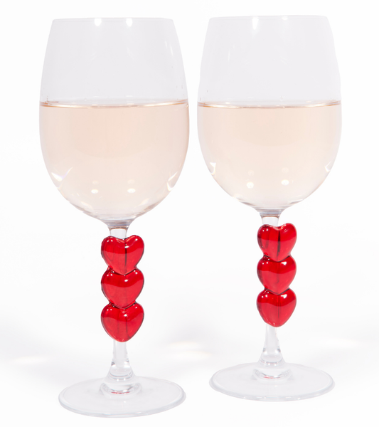 Heart vinglass