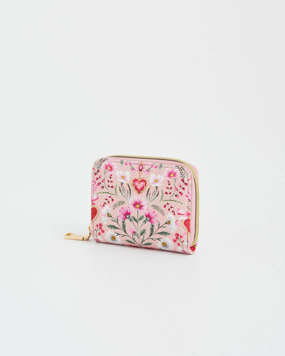 Floral Heart Pink Purse