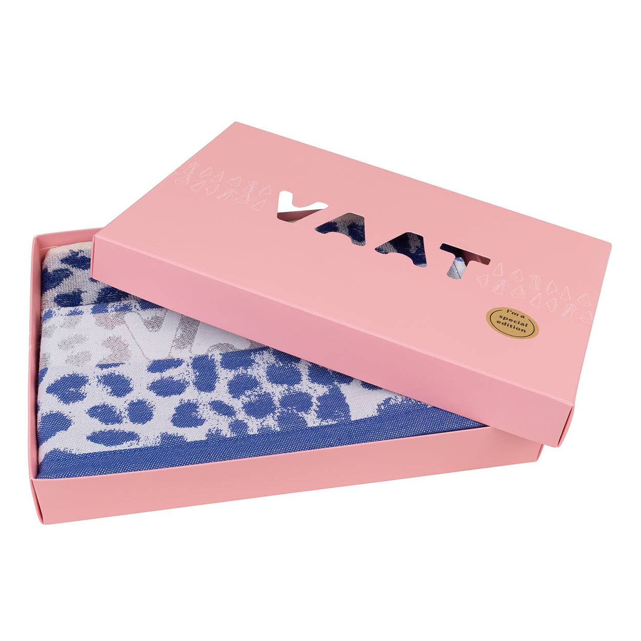 Gavesett kjøkkenhåndklær Leopard royal blue