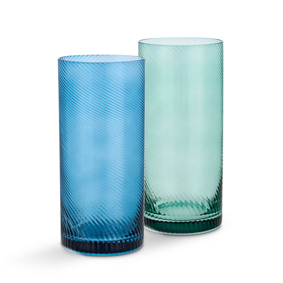 Twist Highball Tumblers Blue