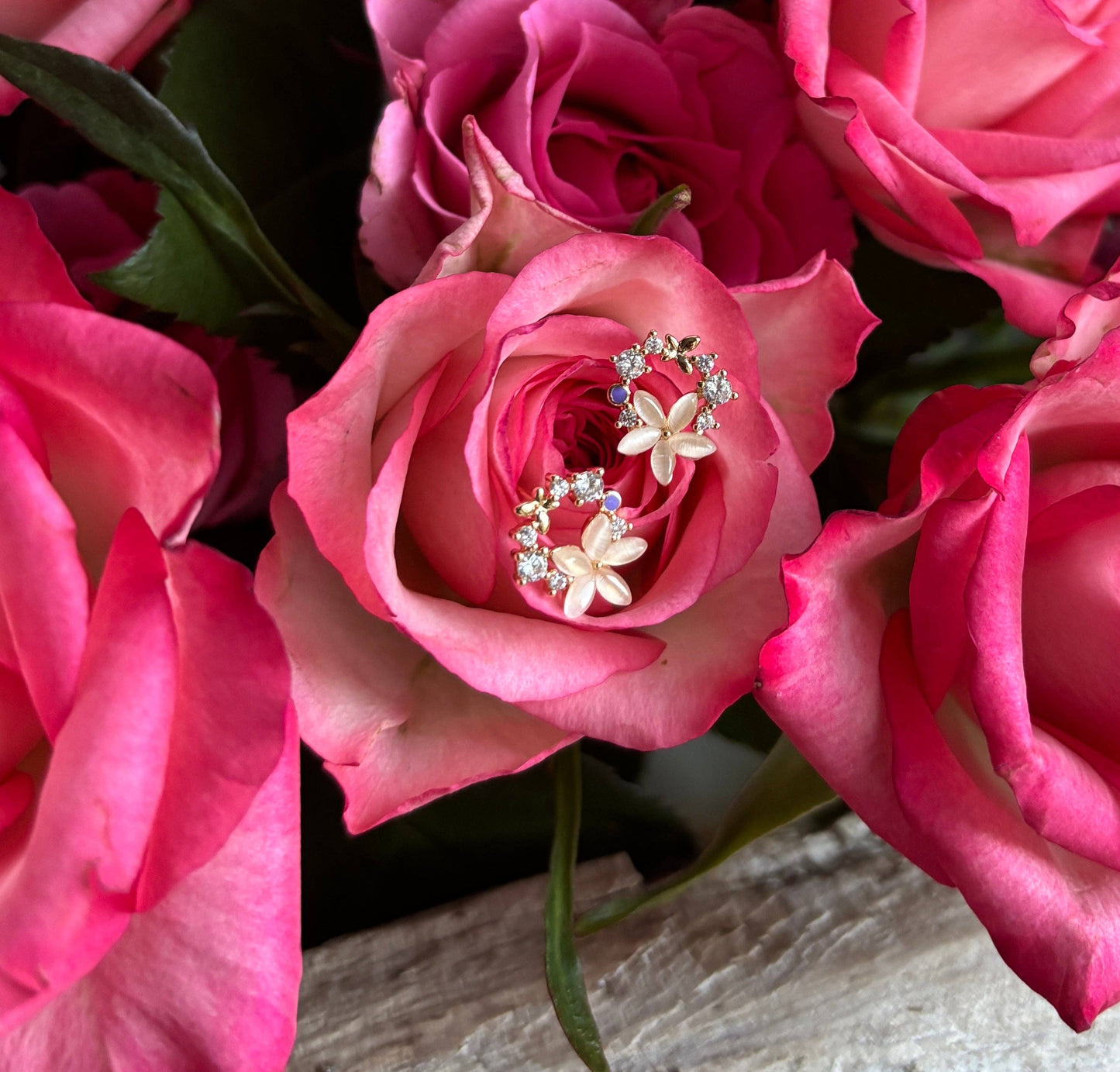 Flower Wreath Øredobber